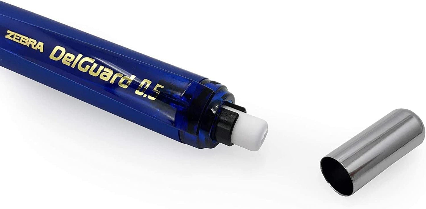 Zebra Delguard Mechanical Pencils - HB 0.5mm - 1 of Each Colour Barrel - Pack of 3