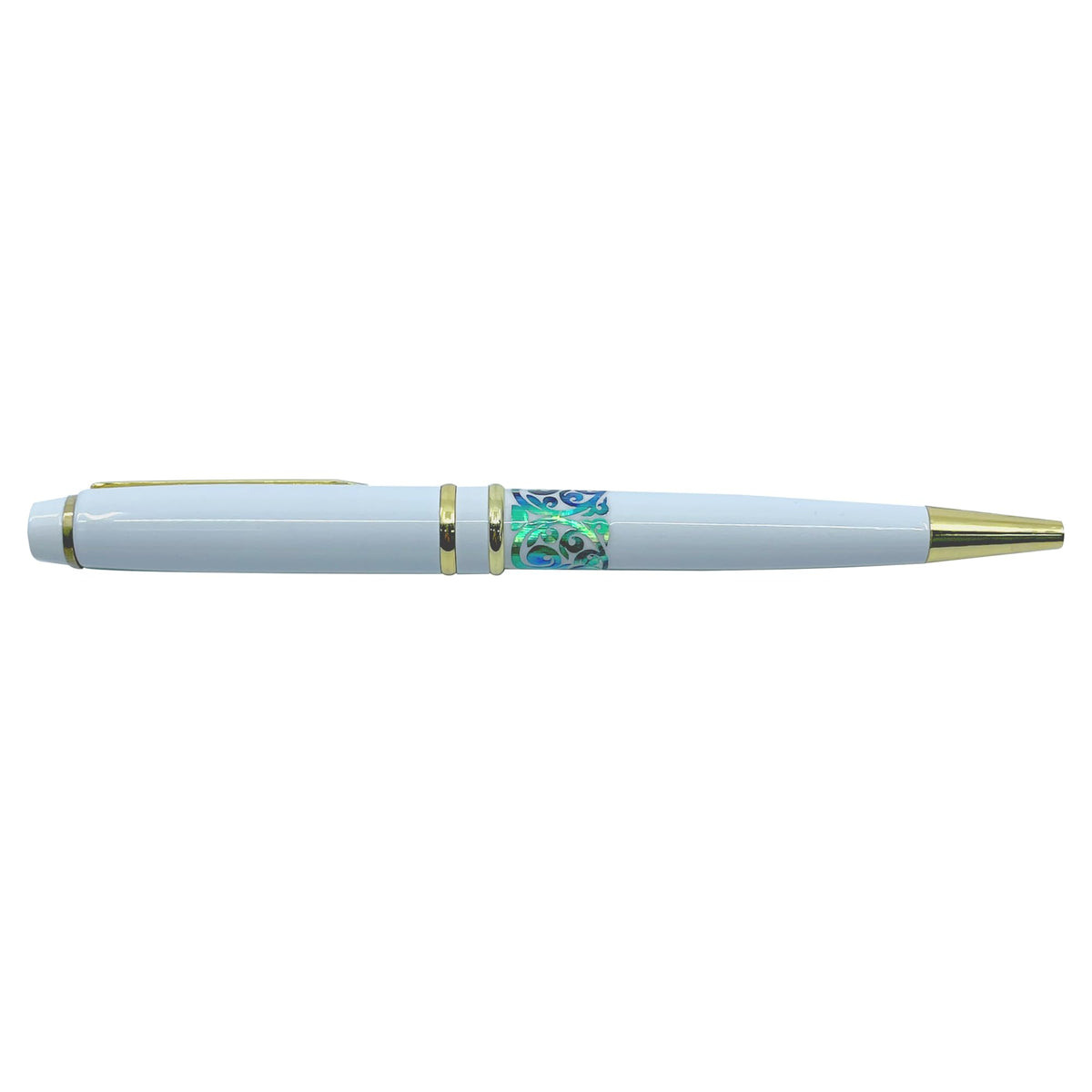 Nacreh Inlay Mother of Pearl Design Handmade Ballpoint Pen Retractable Executive Gift Deluxe