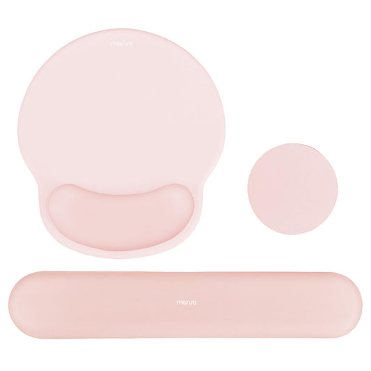 MOSISO Wrist Rest Support for Mouse Pad&Keyboard Set, Chalk Pink