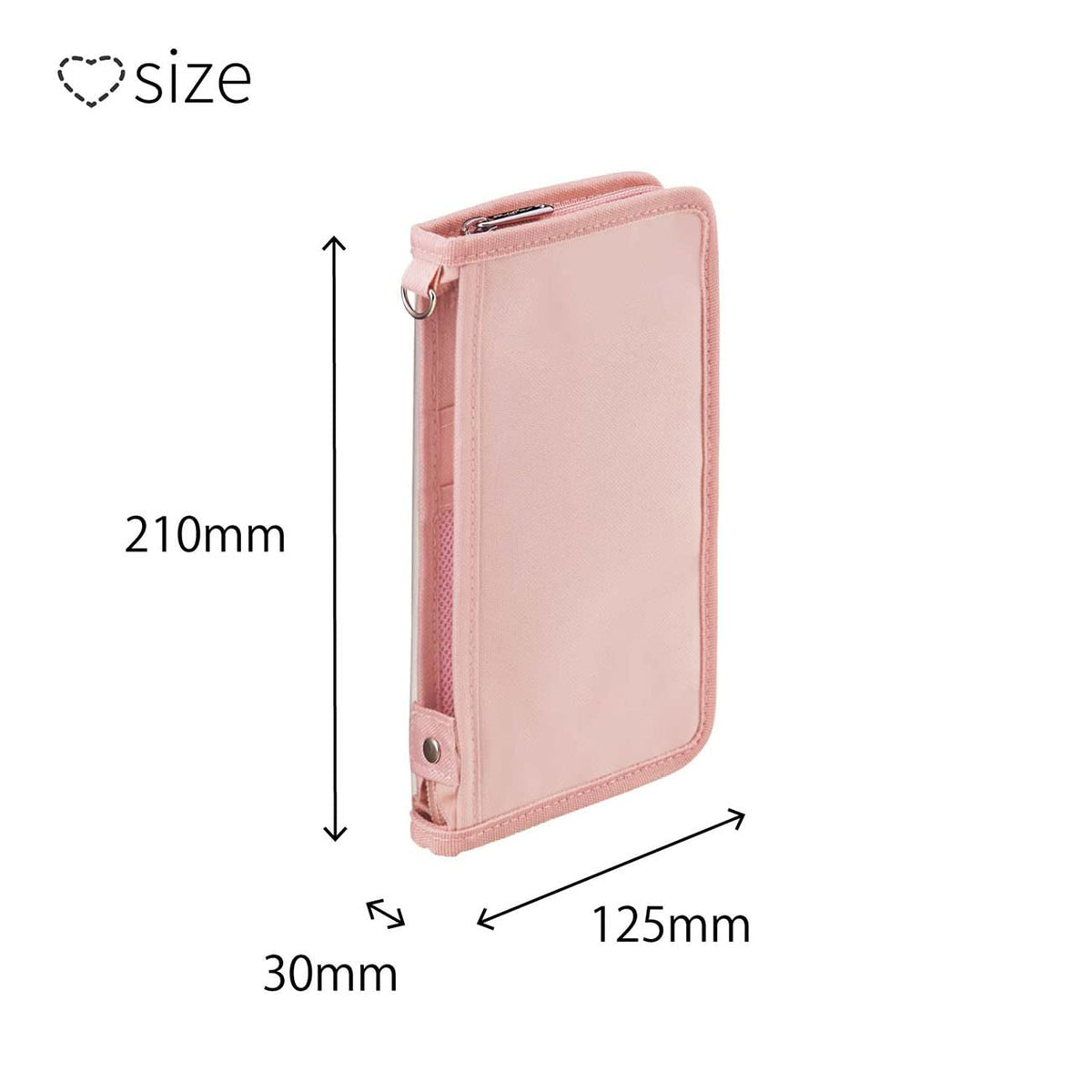 Lihit Lab A3301-12 Myfa Decorative Pouch, Mini, Sherbet Pink
