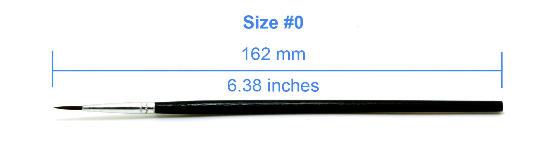 50 Pcs Fine Detail Synthetic Paint Brush Set, Pointed Round Size #0 Medium