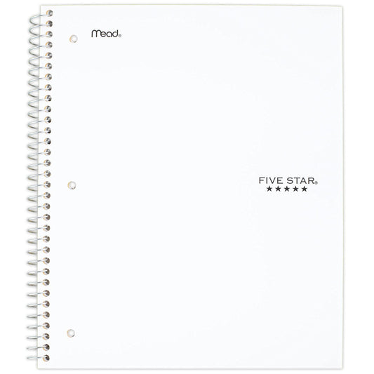 Five Star Spiral Notebook, 3-Subject, Wide Ruled Paper, 10.5 x 8 inches, 150 Sheets, Harvest Yellow
