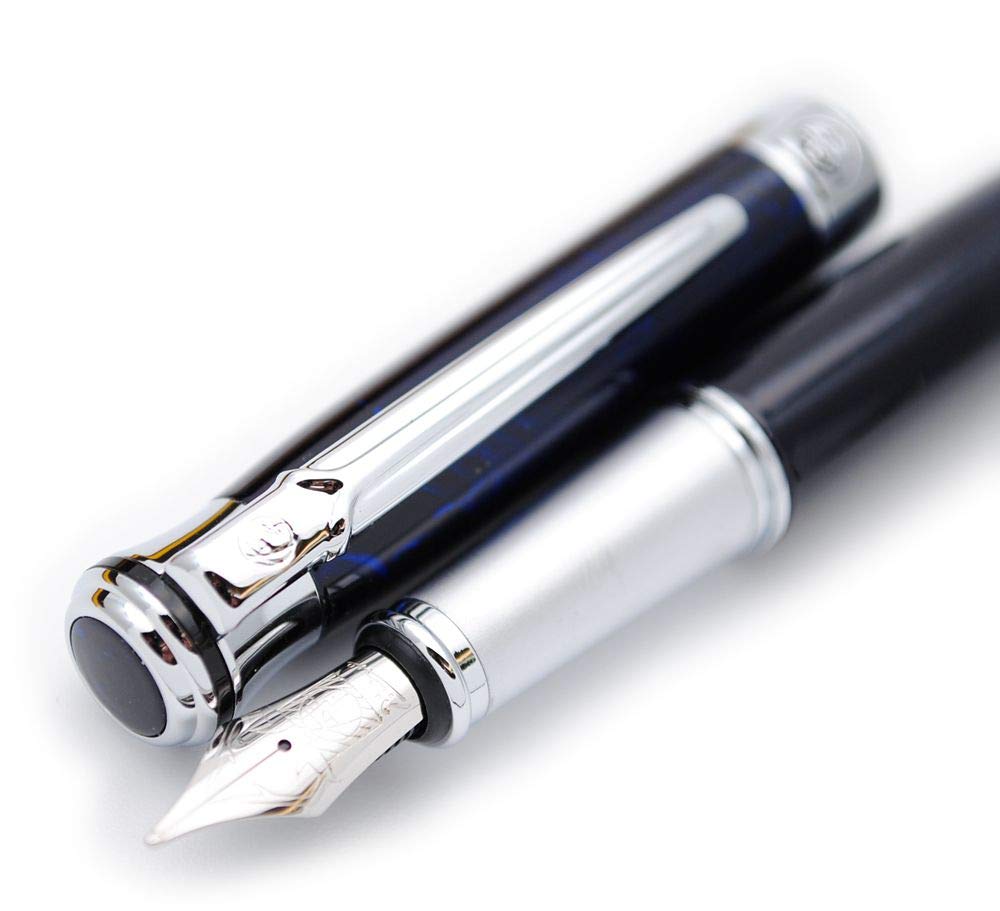 czxwyst Picasso 903 Sweden Flower King Fountain Pen Original Box (Blue Marble)