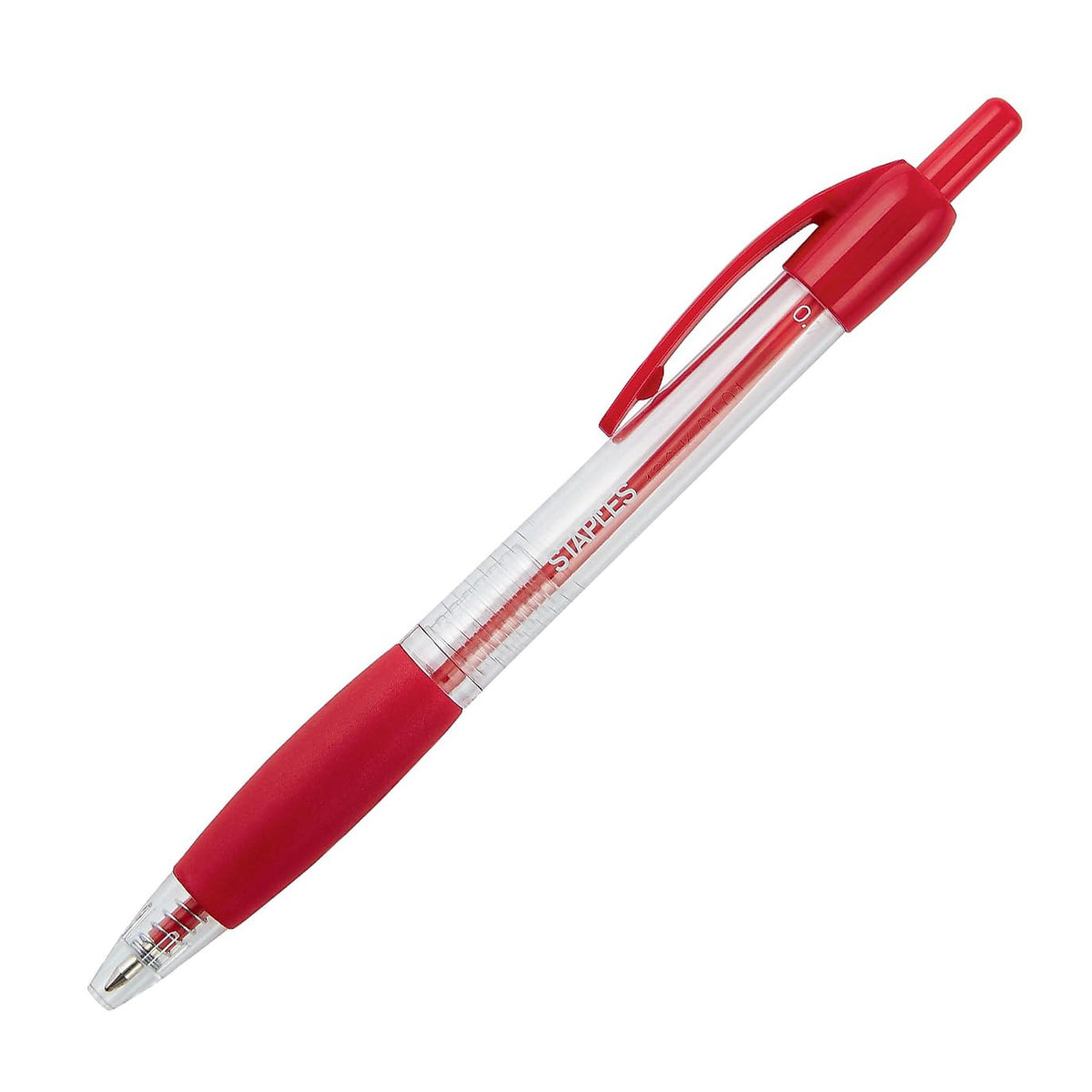 Staples Retractable Ballpoint Pens, Medium 1.0mm, Red Ink, 36-Pk