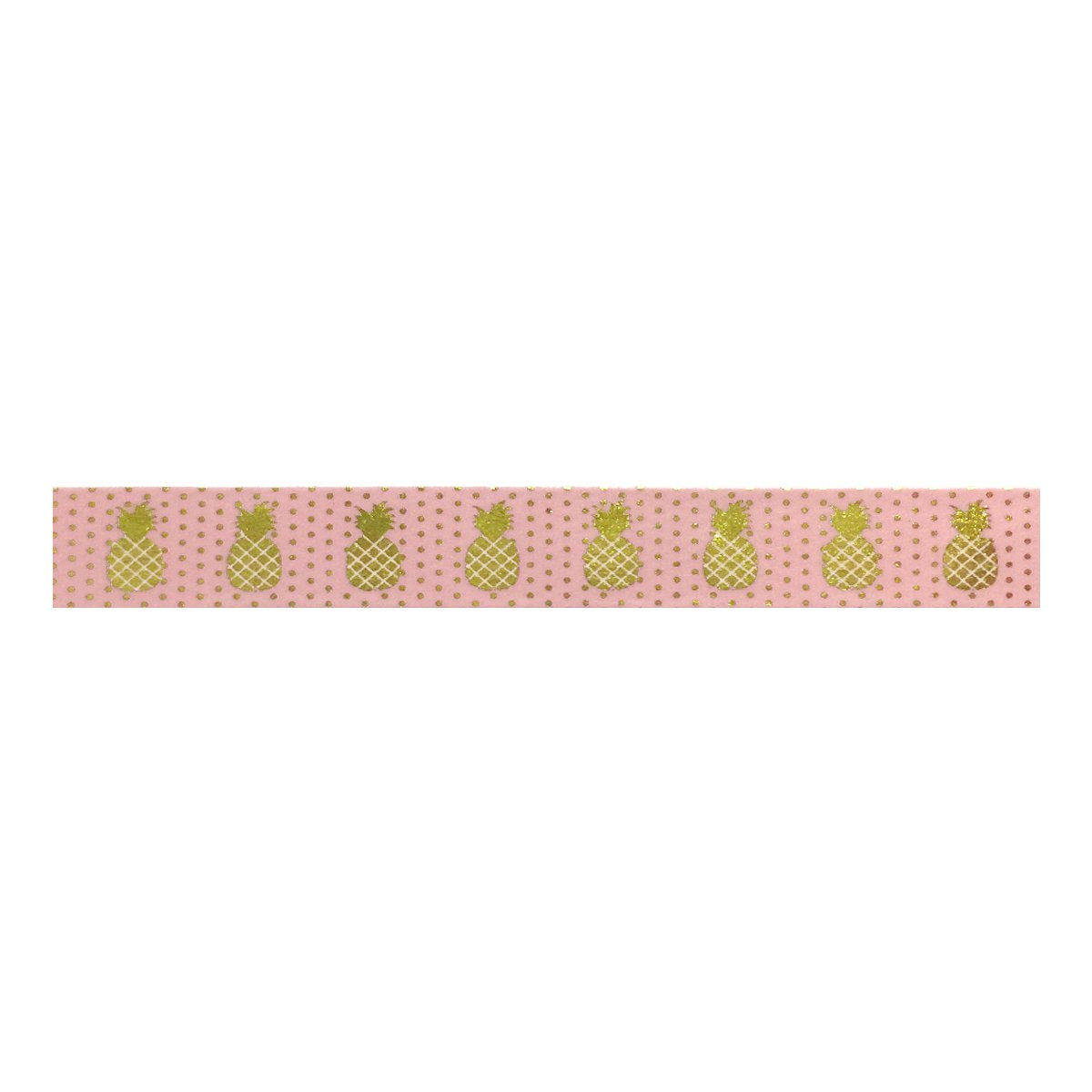 Wrapables Colorful Washi Masking Tape, Golden Pineapple Pink