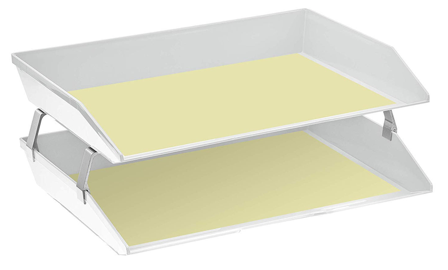 Acrimet Facility 2 Tier Letter Tray, Side Load, Letter Size/A4, Desktop File Organizer, Plastic