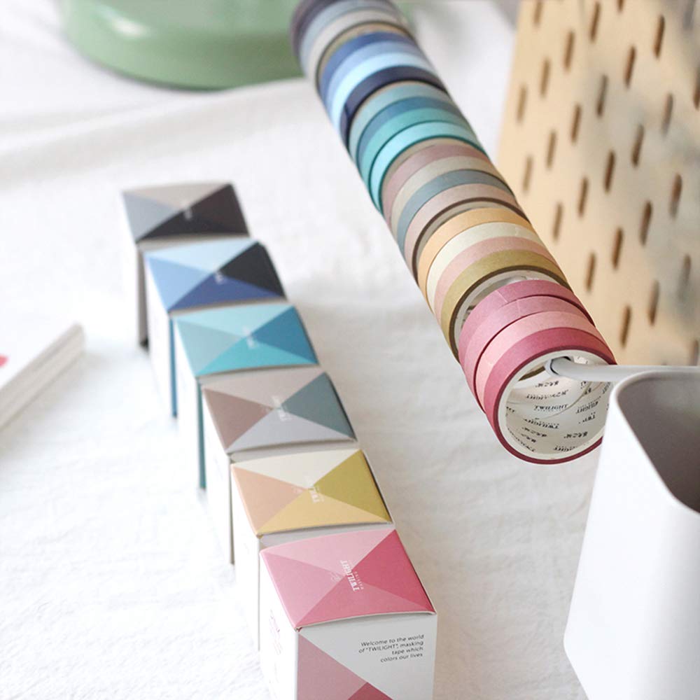 YUBBAEX Natural Color Washi Tape Set 28 Rolls Decorative Tapes for DIY Crafts, Journals, Planners