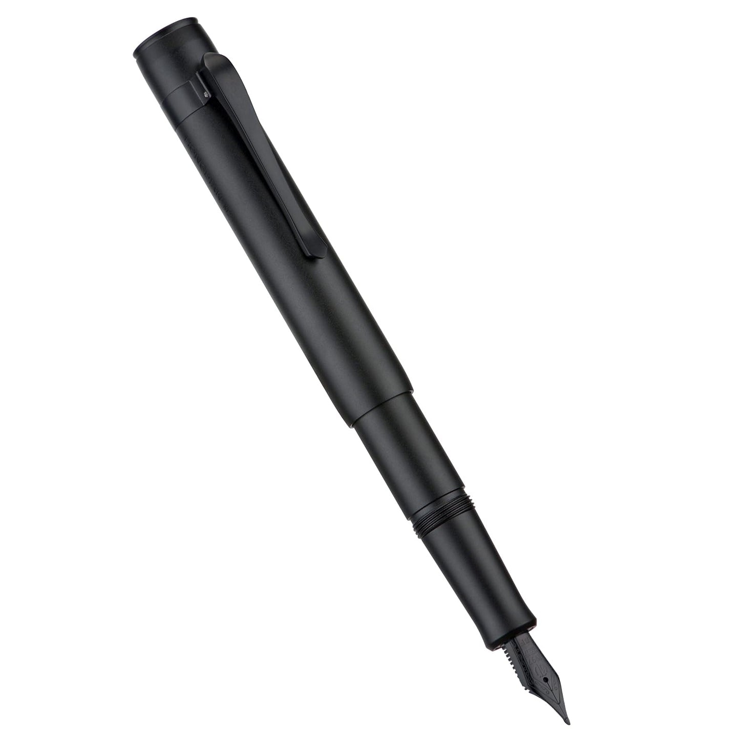HONG DIAN M2 Black Forest Mini Fountain Pen, Long Blade Nib & Sleek Shape Aluminium Short Pocket