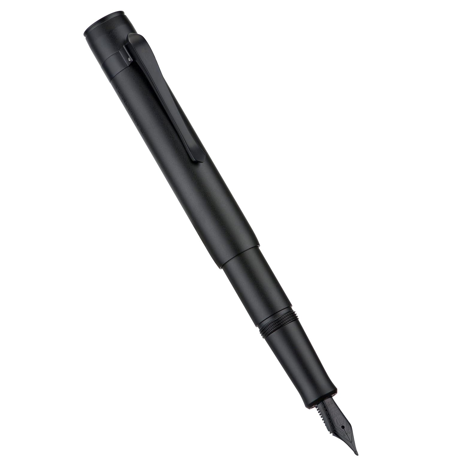 HONG DIAN M2 Black Forest Mini Fountain Pen, Long Blade Nib & Sleek Shape Aluminium Short Pocket