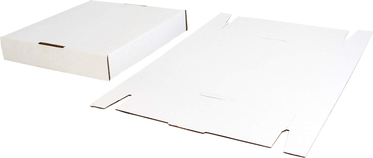 Durable 12 inch Vinyl Record Storage Box - Heavy-Duty Cardboard Construction with Removable Lid