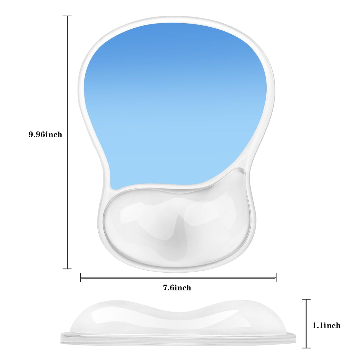 Mouse Pad with Wrist Rest,Ergonomic Mouse Pad with Comfortable Gel Wrist Rest Support and Non-Slip