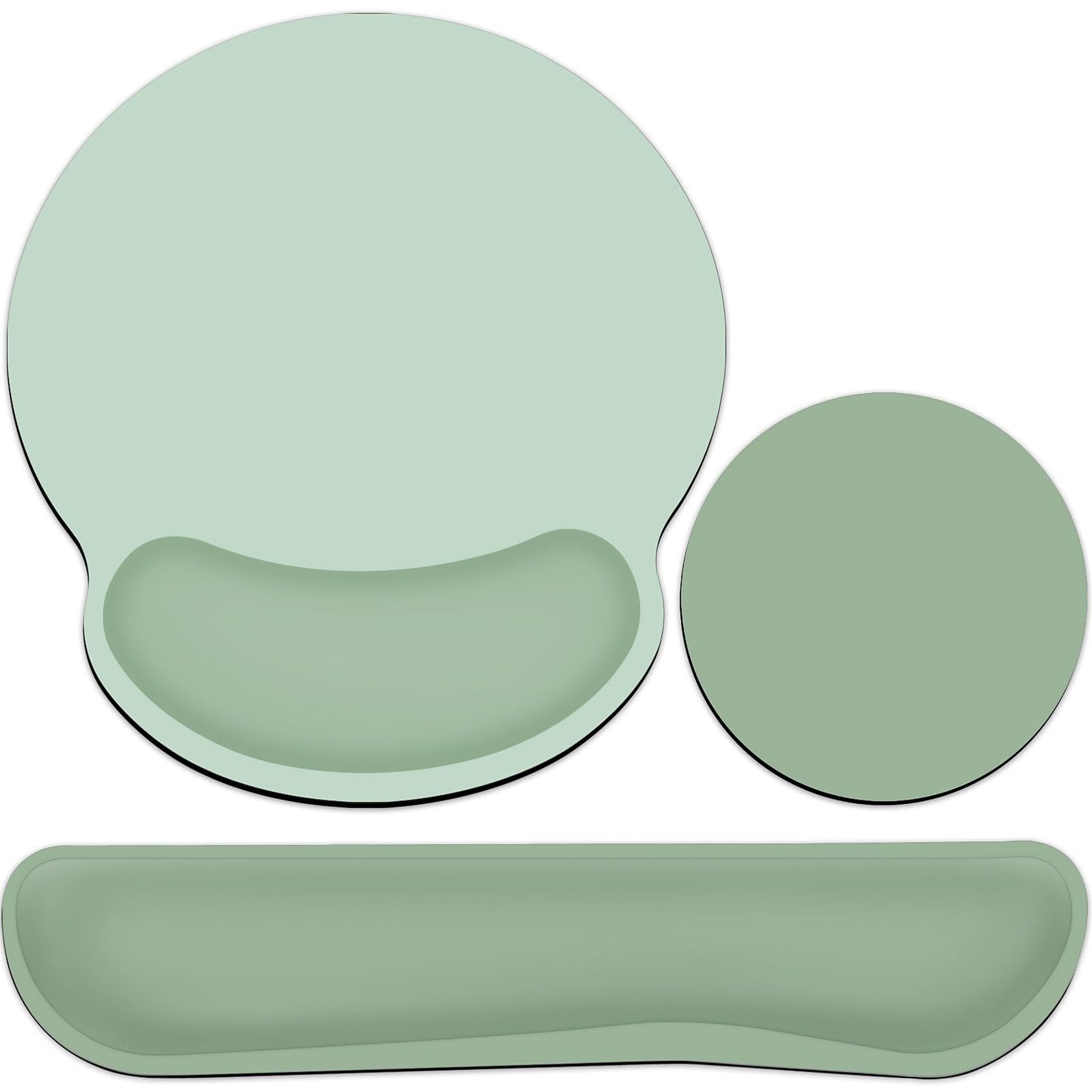 Mouse Pad with Wrist Rest Set, 3-in-1 Wrist Support Mousepad