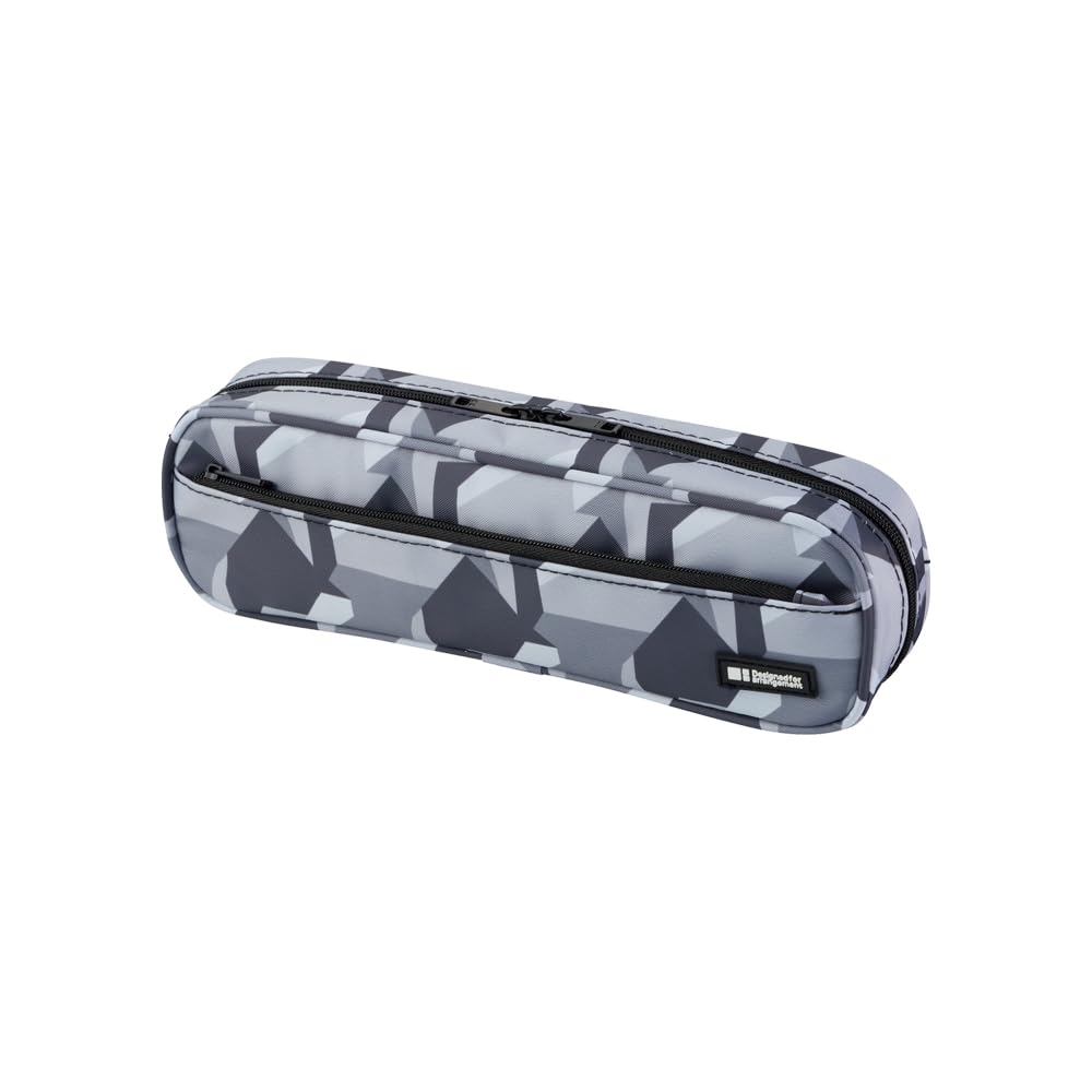 LIHIT LAB Large Capacity Zipper Long Pencil Case For School Office College, Big Capacity Pencil Bag