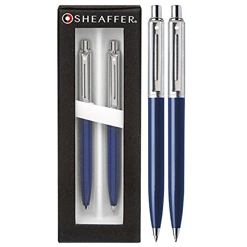 Sheaffer Sentinel Blue Ballpoint Pen & 0.7mm Pencil with Chrome Trim