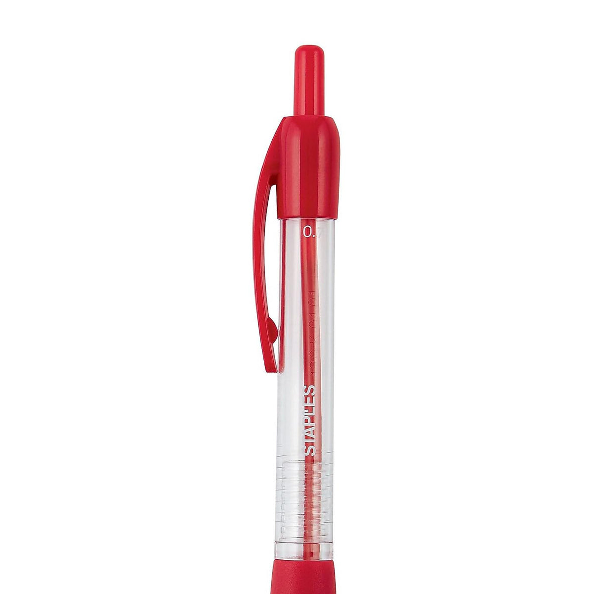 Staples Retractable Ballpoint Pens, Medium 1.0mm, Red Ink, 36-Pk