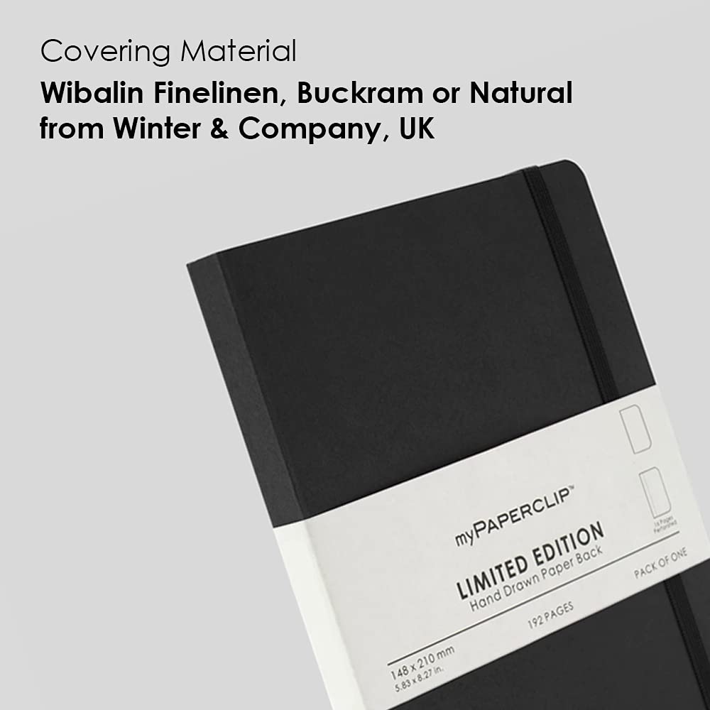 myPAPERCLIP Limited Edition A5 Plain Notebook | 192 Pages, 100 GSM, Soft Cover, A5 (5.83 × 8.27 in)