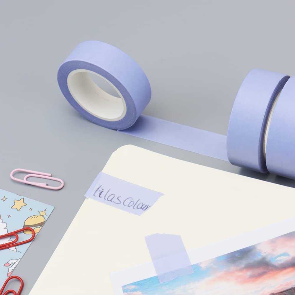 NatSumeBasics 2 Pastel Purple Washi Tapes Solid Masking Tape