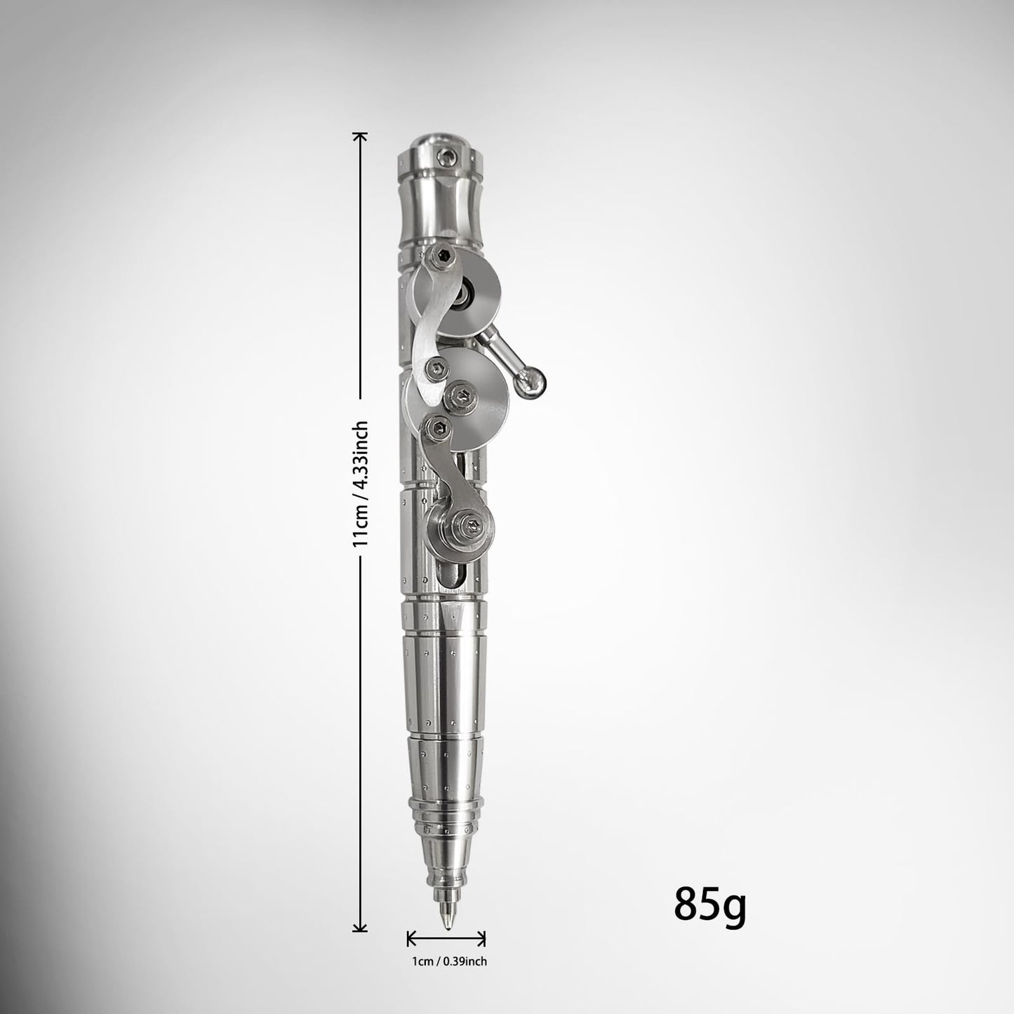 Dr. Metalleung Bolt Action Pen: Pocket EDC Retractable Ballpoint Pen, Refillable, Heavy Duty