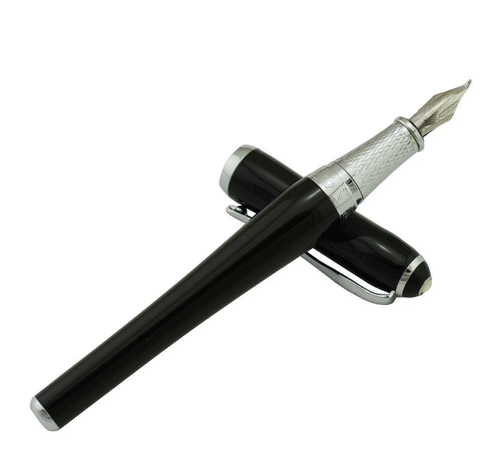 Duke Asian Calligraphy Fude Nib Fountain Pen Fine to Broad Nature Mother Pearl on Cap with Pen