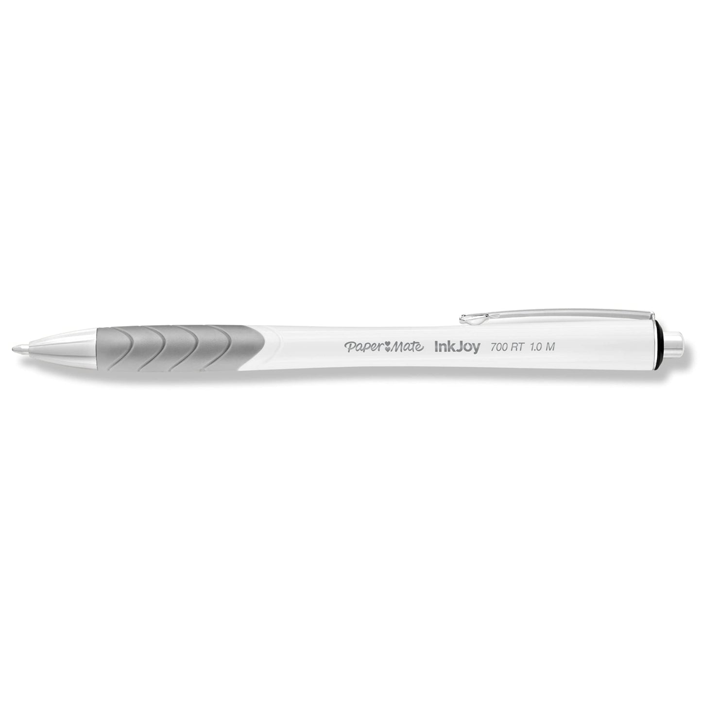 Paper Mate InkJoy 700RT Retractable Ballpoint Pens, Medium Point, White Barrel, Black Ink, 12 Count