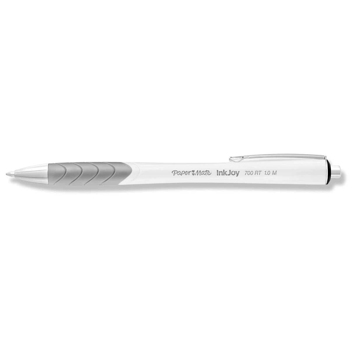 Paper Mate InkJoy 700RT Retractable Ballpoint Pens, Medium Point, White Barrel, Black Ink, 12 Count