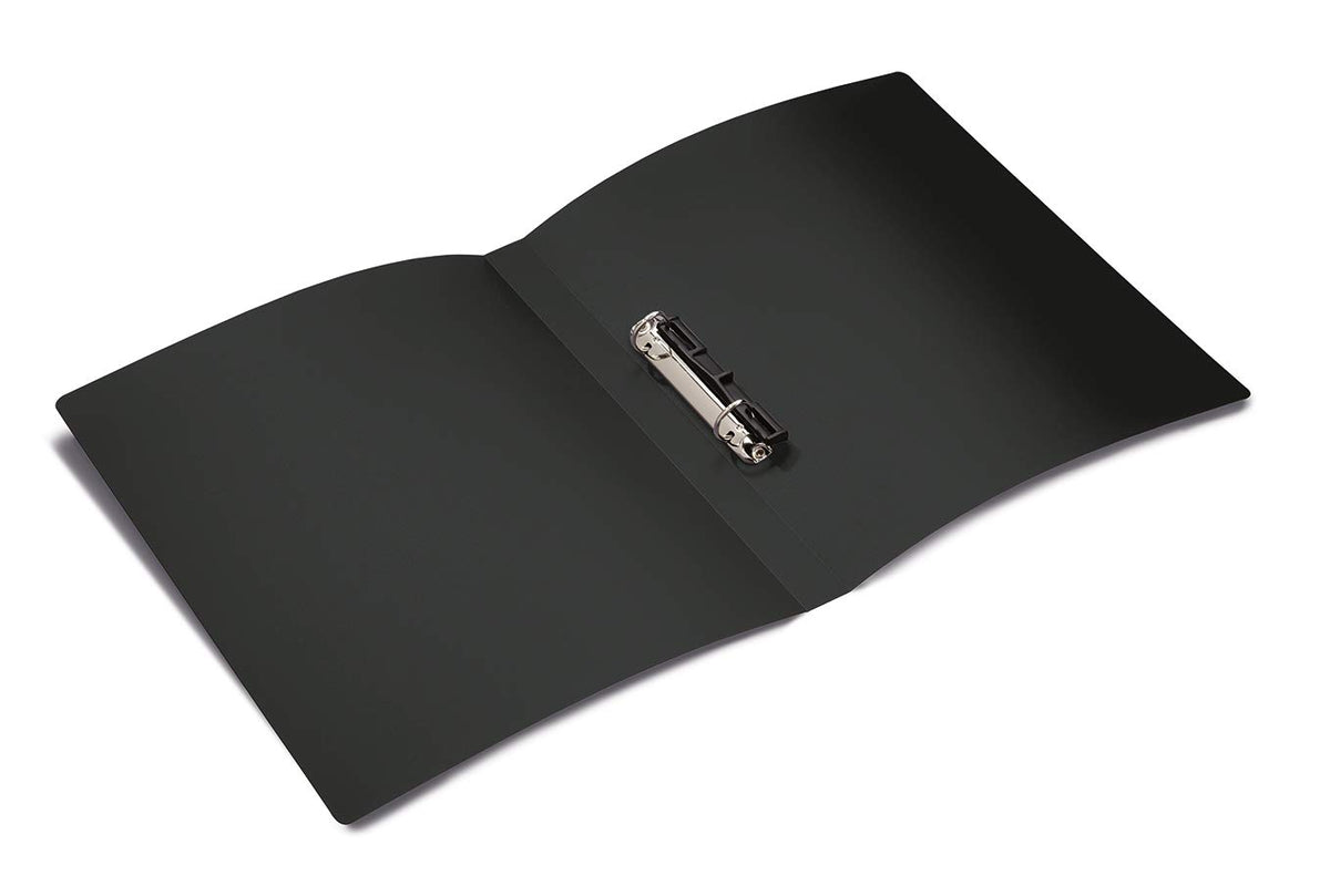 HERMA Ring Binder Translucent in Black, A4, 25 mm Spine, Slim 2-Ring Binder Made of Plastic