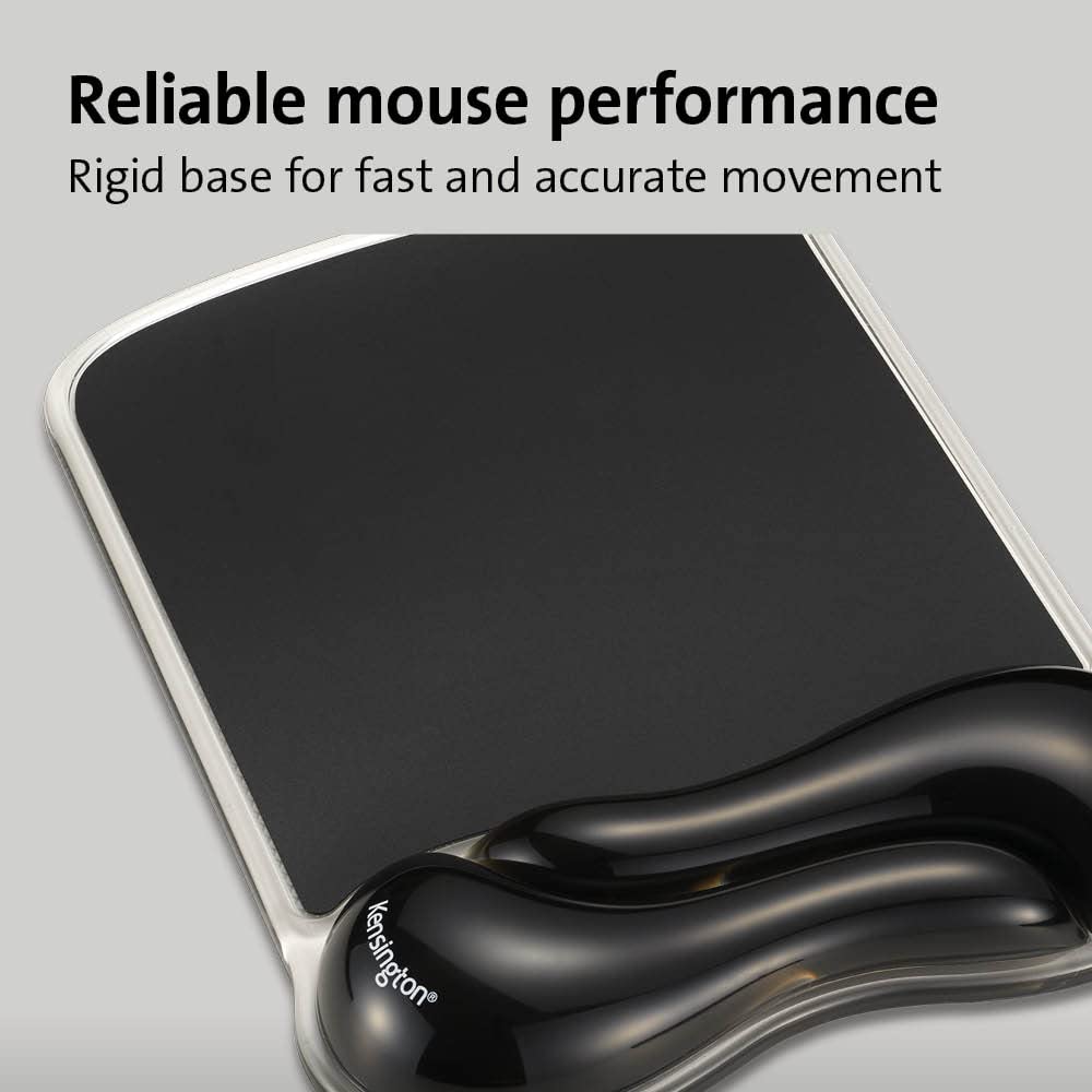 Kensington Duo Gel Wave Mouse Pad & Wrist Rest (K62413WW) Black