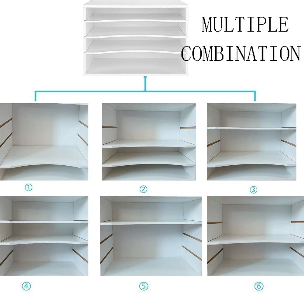 EMERIT Paper Organzier Wood Desktop Organizer Storage Letter Tray File Sorter with Adjustable