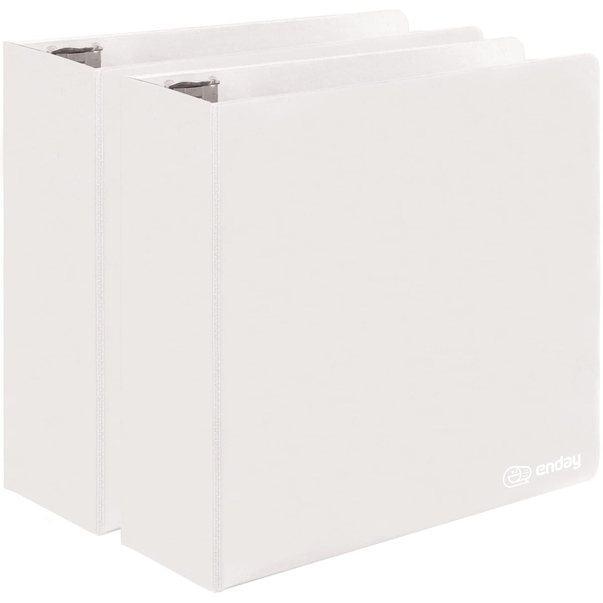 3 Inch Binder 3 Ring Binders White, Slant D-Ring 3” Clear View Cover with 2 Inside Pockets, Heavy