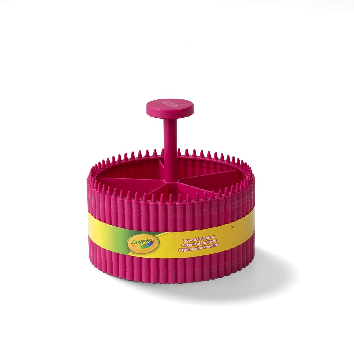 Crayola Round Storage Organizer - Creative Kids Desk Organizer with 5 Sections for Storing Pens