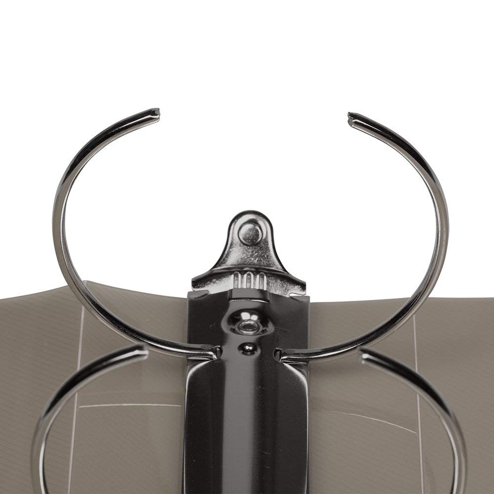 JAM PAPER Plastic 3 inch Binder - Smoke Grey 3 Ring Binder - Sold Individually