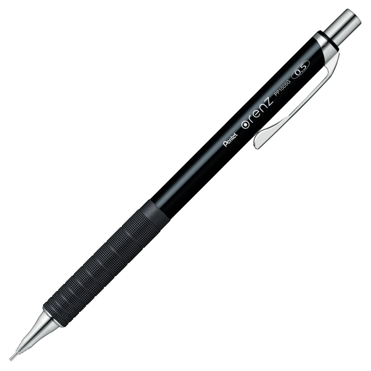 Pentel Olens Metal Grip 05 Mechanical Pencil, XPP1005G2-A, Black
