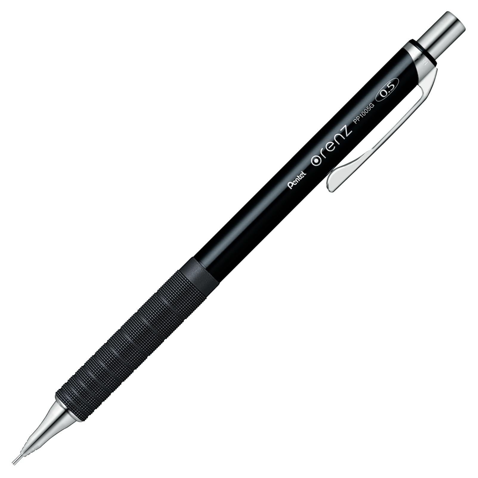 Pentel Olens Metal Grip 05 Mechanical Pencil, XPP1005G2-A, Black