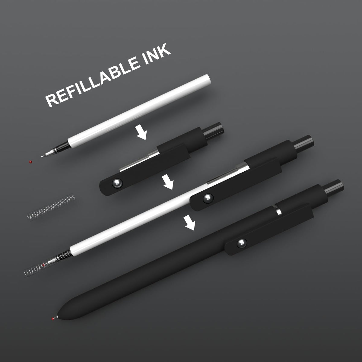 Kairsory Gel Pen,0.5mm Fine Point Pens Smooth Writing japanese gel pens, High-End Series Black Ink