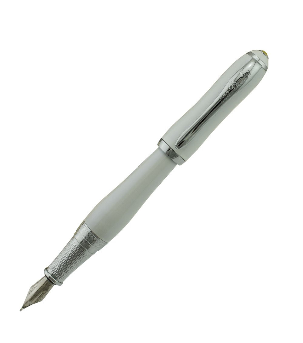 Duke Fude Nib Fountain Pen Medium to Broad Nature Mother Pearl on Cap with Pen Pouch sketching Art