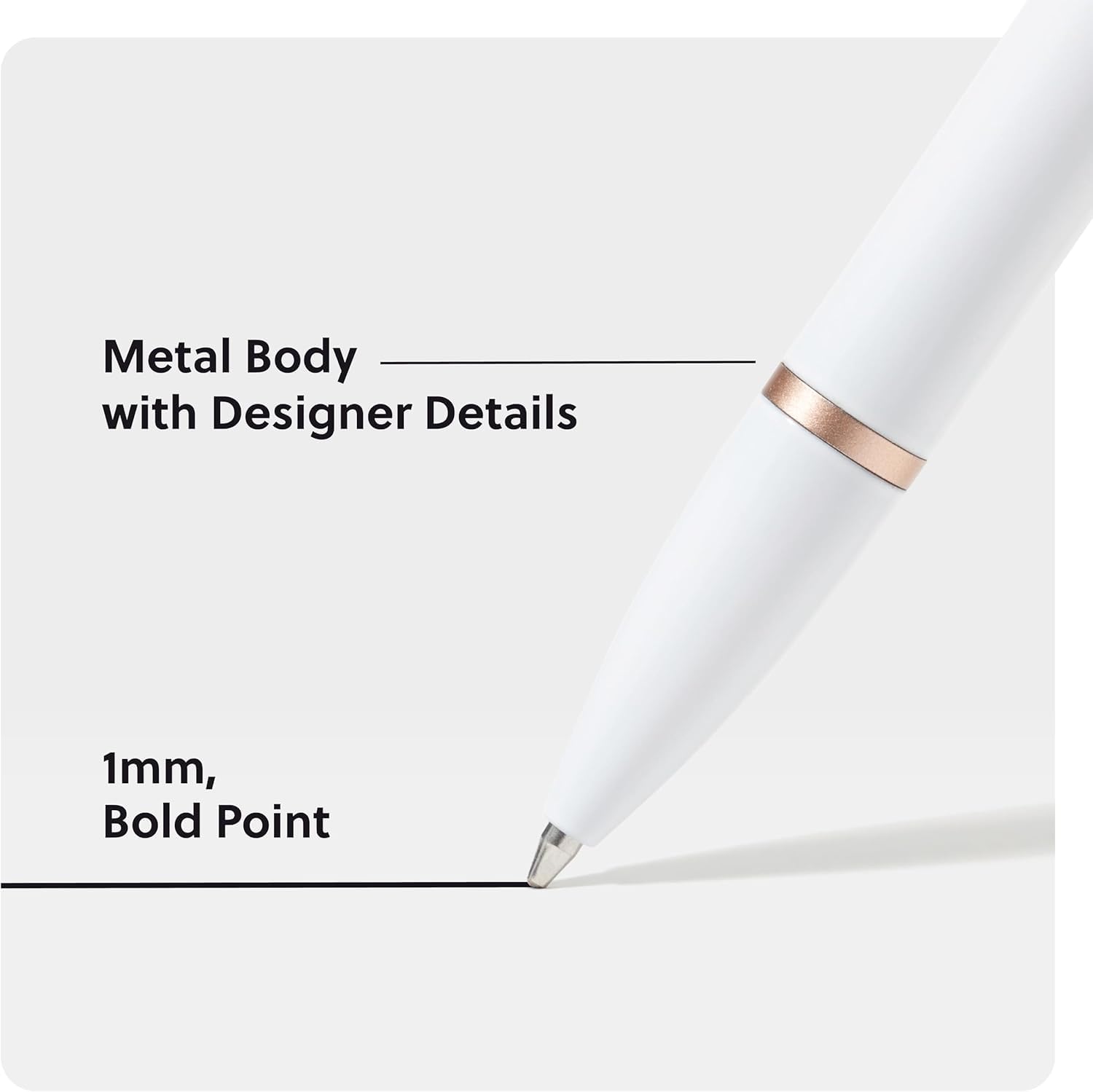 U Brands Monterey Ballpoint Pens, 12 Pack, Retractable, Black and White