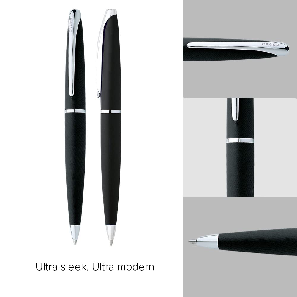 Cross ATX Basalt Black Ballpoint Pen, Medium Point, Black Ink