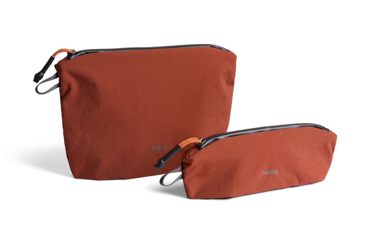 Bellroy Lite Pouch Duo, Lightweight Pencil Case - Clay