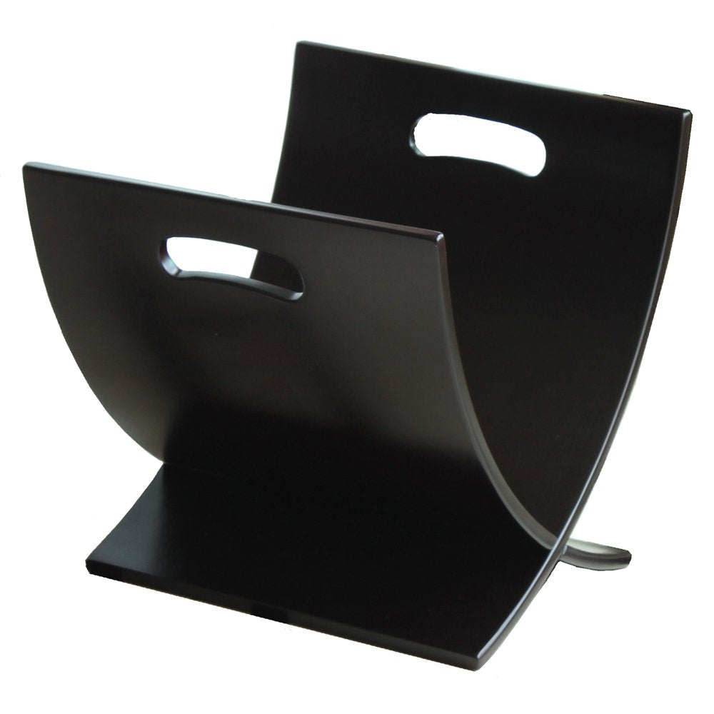 Oceanstar M1170 Contemporary Wooden Magazine Rack, Black
