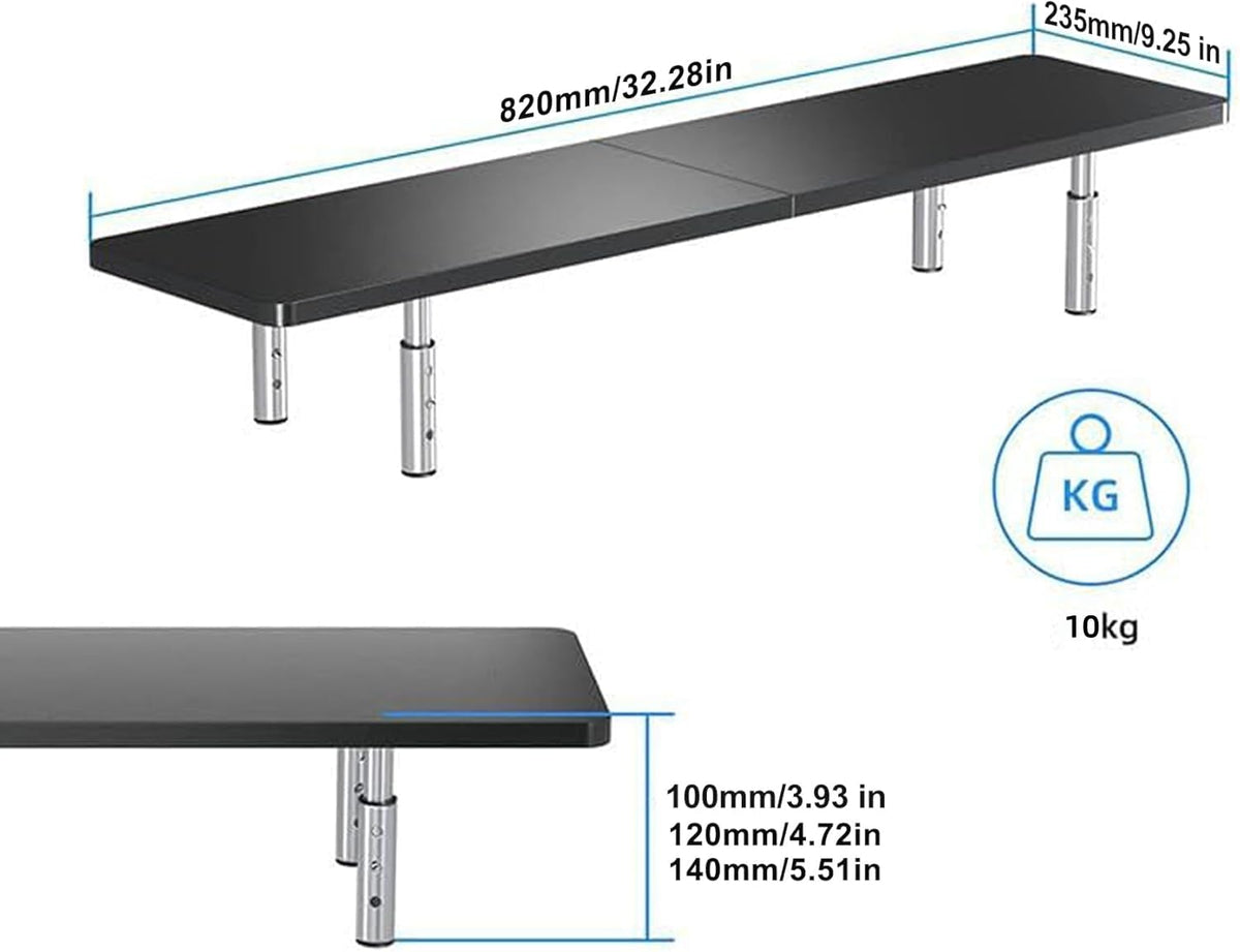 suptek Dual Monitor Stand Riser,Large Monitor Laptop Stand Riser 3 Adjustable Heights Computer