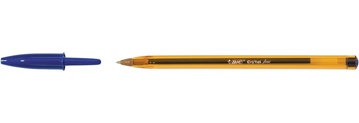 BIC Cristal Fine fine ballpoint pen, Blue, 50 per Pack