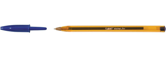 BIC Cristal Fine fine ballpoint pen, Blue, 50 per Pack