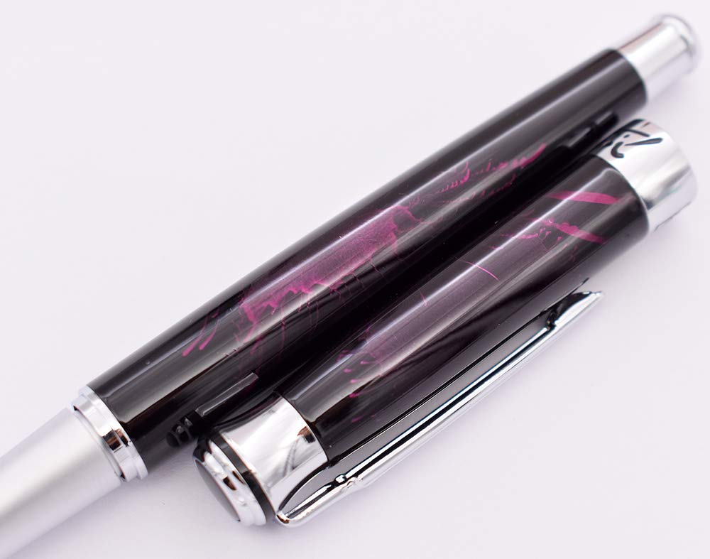 Lanxivi Picasso 903 Fountain Pen Fine Nib Red Marble Sweden Flower King with Pen Box Set