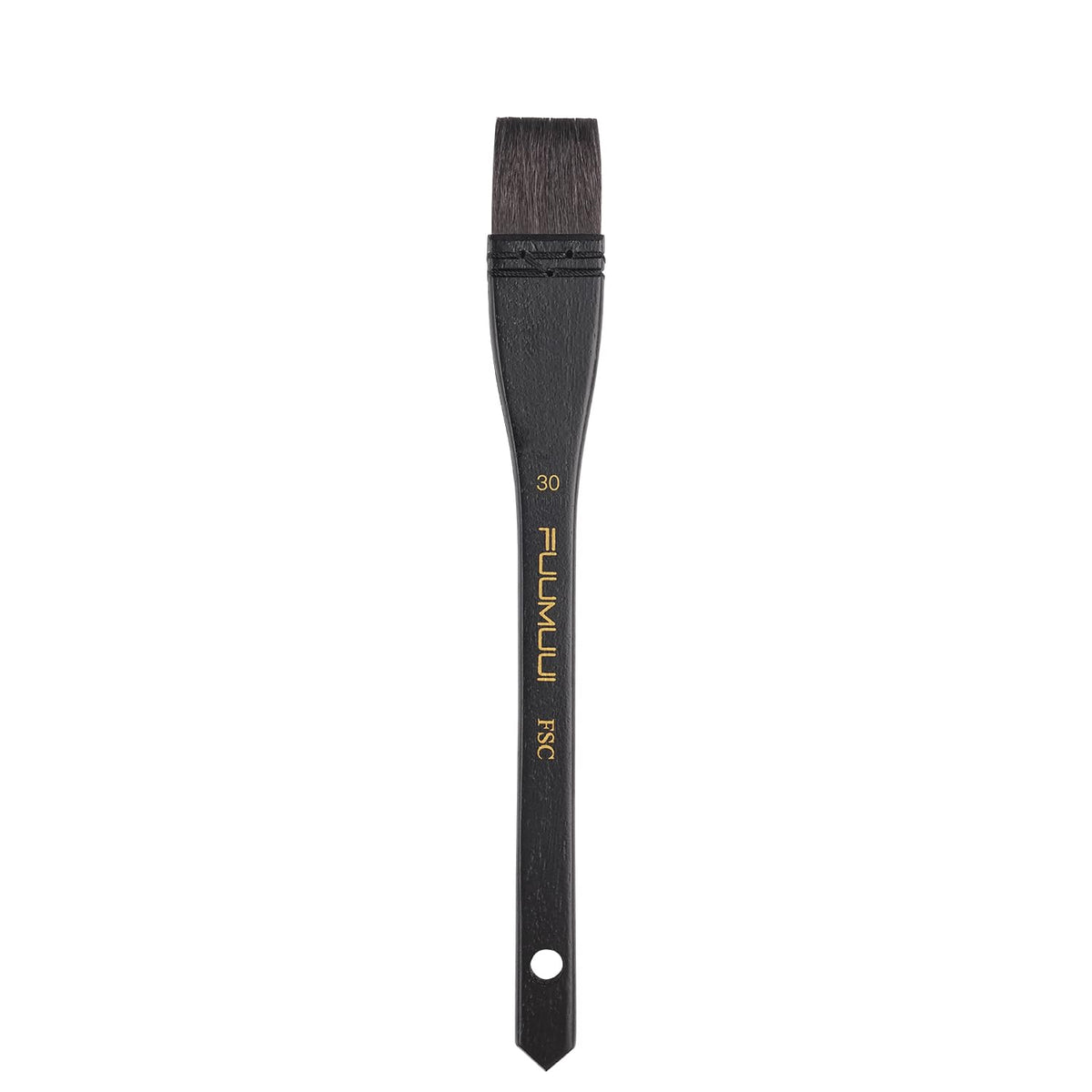 Flat Watercolor Brushes, Fuumuui 30mm Professional Squirrel Hair Flat Hake Brushes, Artists Scale