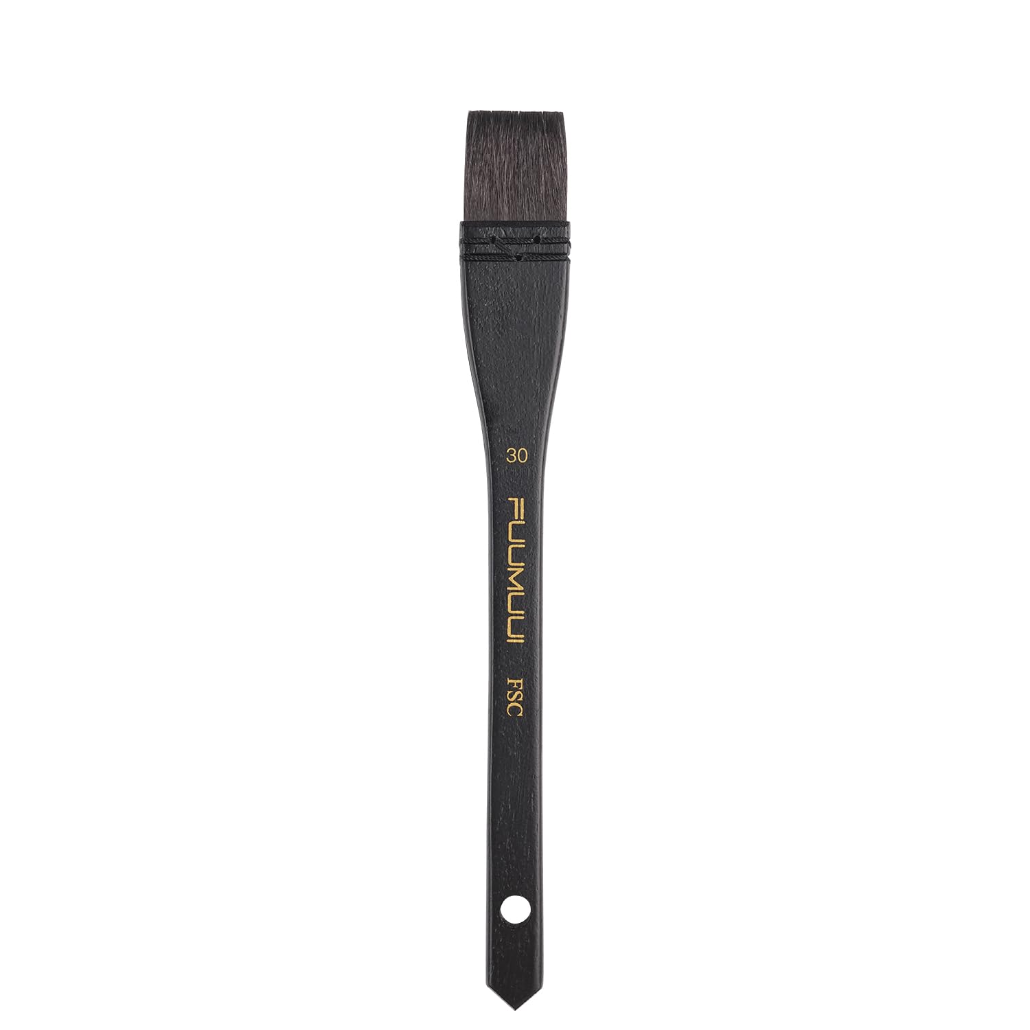Flat Watercolor Brushes, Fuumuui 30mm Professional Squirrel Hair Flat Hake Brushes, Artists Scale