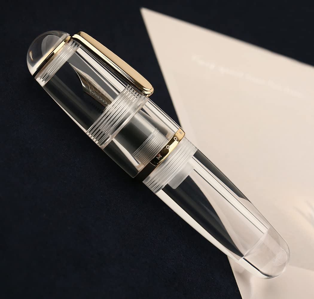 MAJOHN Q1 Mini Eyedropper Filling Fountain Pen, Iridium Nib Pocket Pen with Gift Box, Palm Short