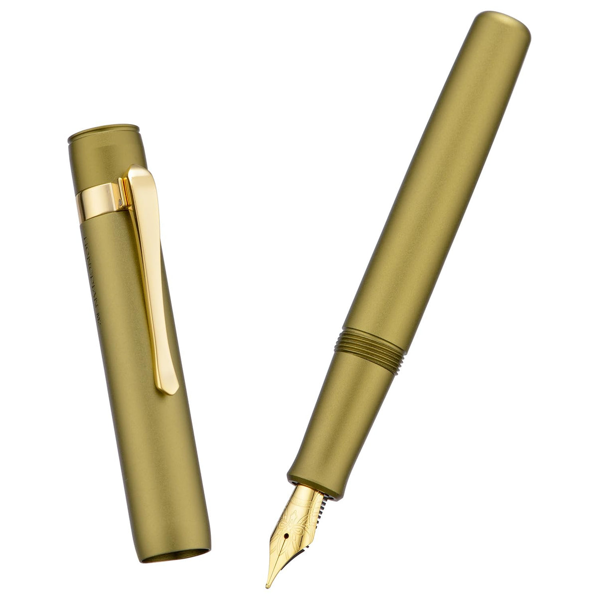 HONG DIAN M2 Black Forest Mini Fountain Pen, Extra Fine Soft Nib & Sleek Shape Aluminium Short