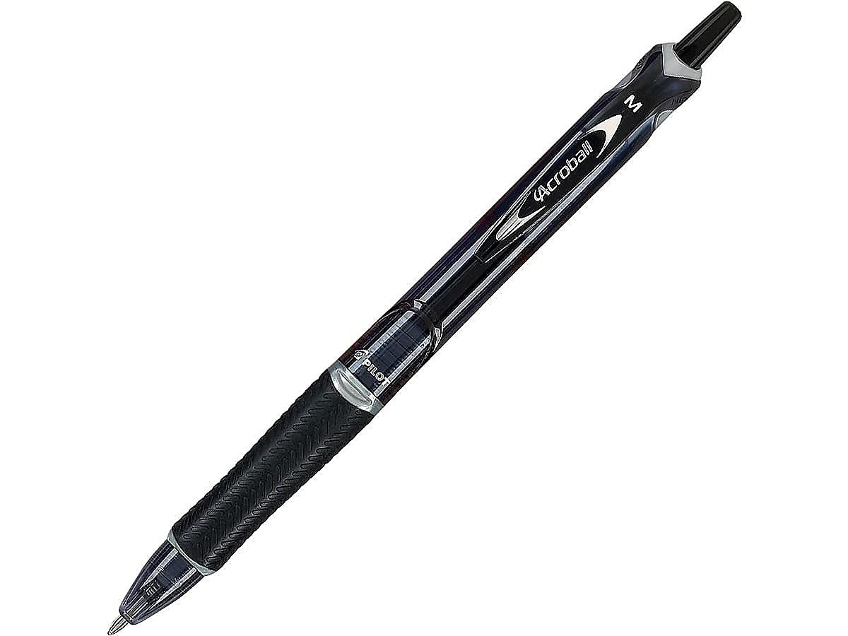 PILOT Acroball Colors Advanced Ink Ball Point Pens, 1.0mm, Black, 12-Pack
