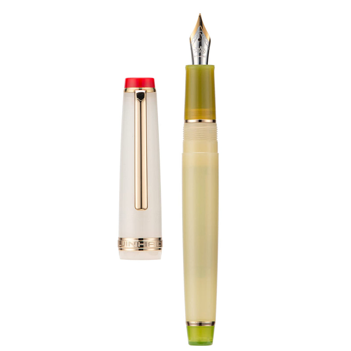 3 Jinhao 82 Fountain Pen Transparent Mixed Classic Color Acrylic Extra Fine Point Gold Trim with