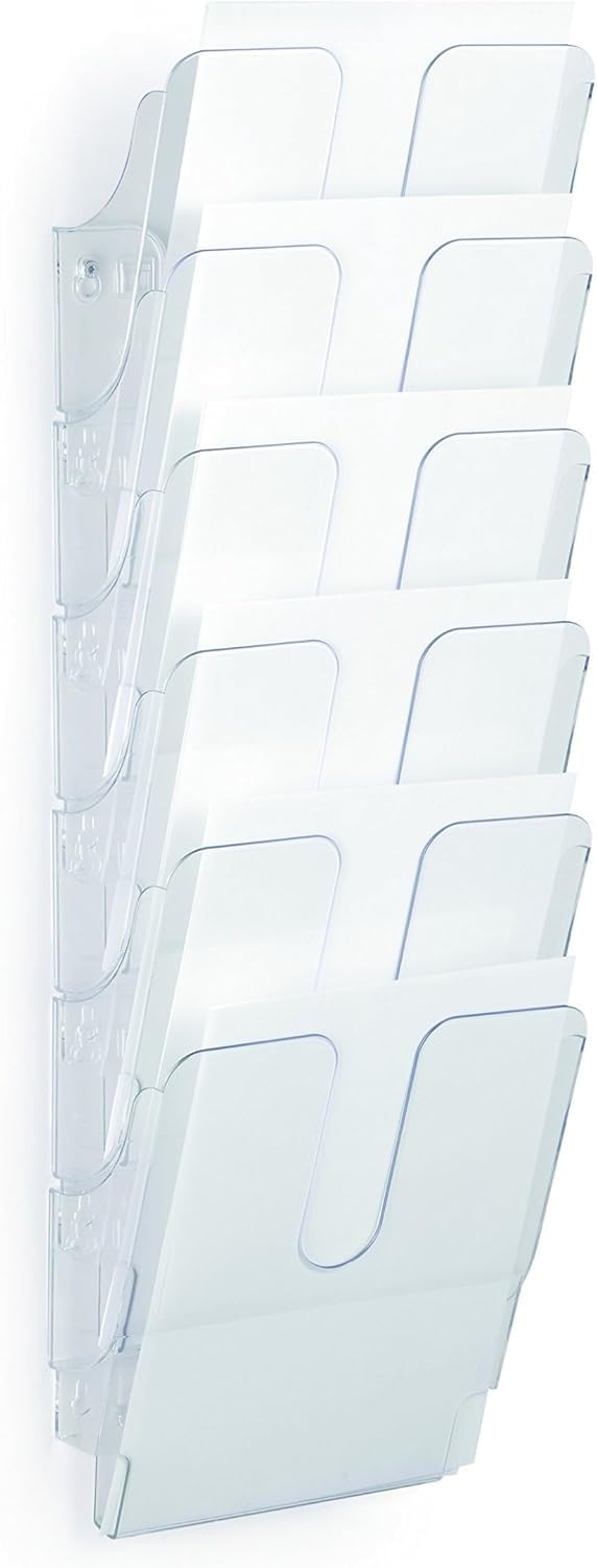 Durable 1700008401 Flexiplus 6 Portrait Literature Holder - Includes 6 Compartments - Ideal for A4